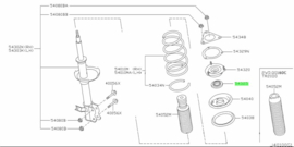 Veerpootlager vooras Nissan Almera 54325-4M400 N15/ 16 Origineel.