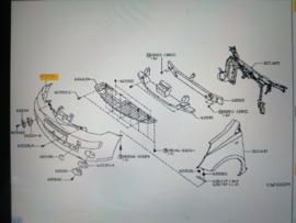 Fascia-front bumper Nissan Note E11 62022-9U30H (62022-9U040) Original.