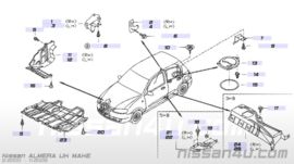 Montagesteun achteras rechts Nissan Almera N16 75780-4M420