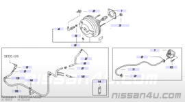 Remdrukbekrachtiger Nissan Terrano2 R20 47201-0F025 (47210-7F005)