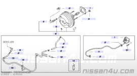 Booster brake Nissan Terrano2 R20 47201-0F025 (47210-7F005)