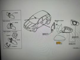 Cover mirror body, right-hand Nissan 96373-JD01C Original.