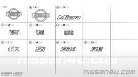 Motorkapembleem Nissan Micra K11 62890-6F600 Origineel