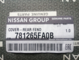 Afdekkap boven achterlicht rechs Nissan Micra K14 78126-5FA0B Groen Origineel.