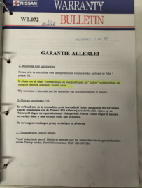 Warrenty bulletin (20250327) Used part.