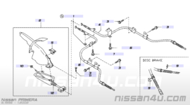 Handremkabel voorste Nissan Primera P11/ WP11 36402-2F000