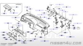 Frame middenpaneel links Nissan Primera P11/ WP11 68170-2F900
