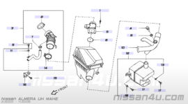 Luchtaanvoerslang QG18DE Nissan Almera (Tino) N16/V10 16578-BM700