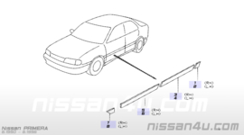 Sierstrip carrosserie linksachter Nissan Primera P10 78873-3F000