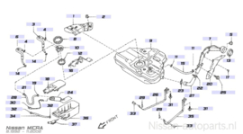 Hose-filler Nissan Micra K11 17228-AP000 Original.