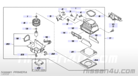 Regeleenheid airconditioning Nissan N16/ P12/ V10 27760-AV614 Gebruikt.