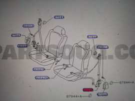 Veiligheidsgordel linksvoor Nissan 100NX B13 86845-70Y01 Gebruikt.