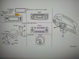 Display Nissan 24856-AX601 Original.
