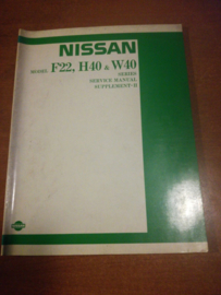 Service manual '' model F22, H40, W40 series Supplement II '' Nissan Cabstar / Atlas