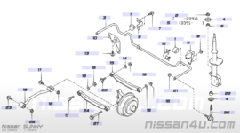 Bolt rear suspension M13.75 X 205 Nissan 55166-50A00 B12/ B13/ N13/ N14