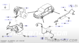 Achteras Nissan Almera N16 55501-BM410 + 55130-BM400 Met ABS sensoren.