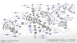 Lager kingpin achteras Nissan Patrol 40030-VB000 Y60/ Y61