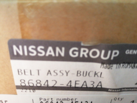 Veiligheidsgordelsluiting voorstoel Nissan Qashqai J11 86842-4EA3A Origineel.