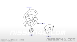 Airbagmodule stuurwiel Nissan 98510-AV600 N16/ P12/ R20/ V10