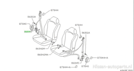Veiligheidsgordel rechtsvoor Nissan 100NX B13 86844-70Y01 Origineel.