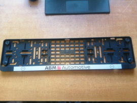license plate holder with imprint ''ABM Automotive''