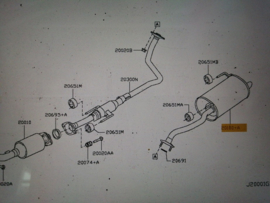 Achterdemper Nissan Micra K13 CVT 20100-1HD2A