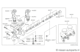 Hoofdremcilinder Nissan 280ZX S130 46010-P9100 Gebruikt.