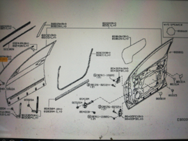 Sierstrip portier linksvoor Nissan Qashqai J11 80283-4EA1E Origineel.