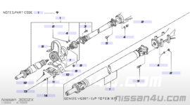 Montagesteun tussenaslager Nissan 300ZX Z31 37508-07P10 Gebruikt.