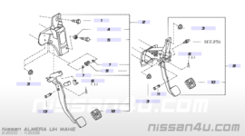 Pedal brake with bracket Nissan Almera N16 46501-BN000