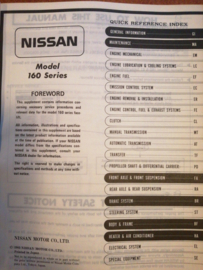 Service manual '' Model 160 series supplement-I '' Nissan Patrol 160 '' SM3E160SG0