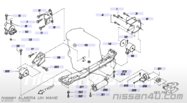 Insulator engine mounting, center QG15/ QG18 Nissan Almera N16 11270-BM500