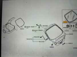 Achterklep Nissan Primera P11 hatchback 90100-9F730 Z01 Gebruikt.