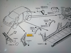 Spatbordverbreder rechtsvoor Nissan Juke F15 63860-1KA6A Gebruikt.