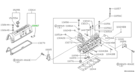Aansluitstuk nokkenasontluchtingsslang LD23 Nissan Serena C23 13267-9C602 Origineel.