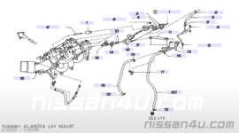 Brandstofslang Nissan QG15DE / QG18DE Nissan 16441-5M400 N16 / V10