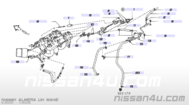 Kunststof slangklem Nissan 24220-4M513 N16/ P11/ V10/ WP11