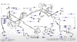 Remslang achteras Nissan Serena C23 46214-9C115 Origineel.