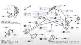 Escutcheon-inside handle Nissan Micra K11 80682-6F600