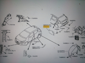 Afdekkap boven achterlicht links Nissan Micra K14 78127-5FA0B Origineel.