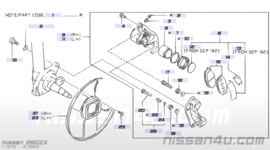 Remblokset vooras Nissan 280ZX S130 41060-P6625