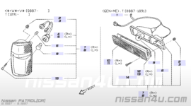 Knipperlicht rechtsvoor Nissan Patrol Y60 B6120-01J00