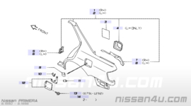 Fender-rear, left-hand Nissan Primera P10 78101-90J30 Original.