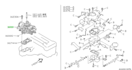 Carburetor GA16DS Nissan 16010-62C18 (16011-62C10) B13/ N14/ Y10 Used part.