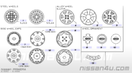 Wieldop Nissan Primera P10 40315-90J00