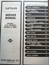 Service manual '' Model 330 series '' Datsun Cedric 330 SM5E-0330G0