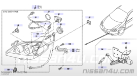 Actuator head lamp Nissan  26056-AU300 P12/ R51 New.