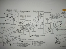 Montagesteun achterdemper Nissan Micra K11 20732-4F400 Gebruikt.