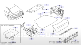 Bagagebandje kofferbak rechts Nissan Primera P11 84935-2F700