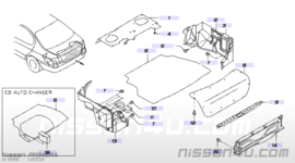 Kofferbakbekleding links Nissan Primera P11 84951-2F002